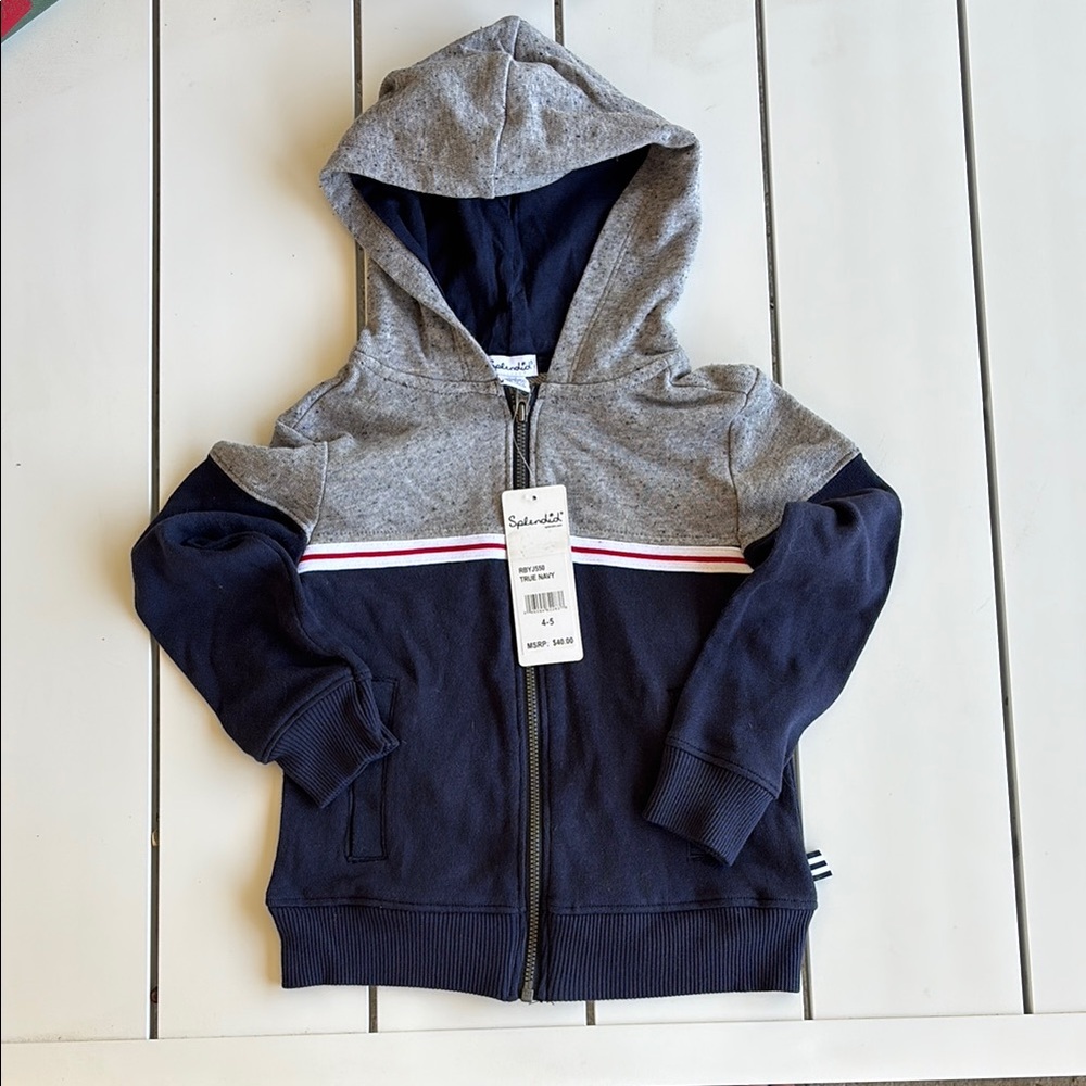 Splendid Gray and Blue Hooded Sweatshirts
